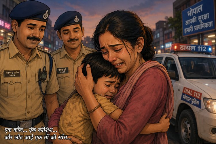 भोपाल की गलियों में भटकता बचपन और डायल 112 सायरन की गोद में लौटी एक माँ की साँस!